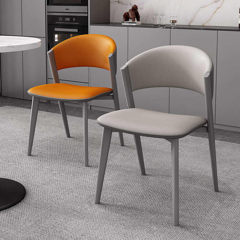 Upholstered Seat Metal Leg Modern Dining Chair