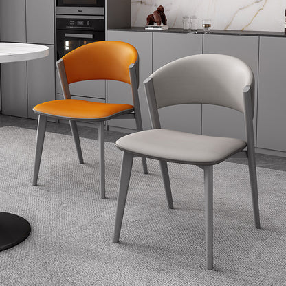 Upholstered Seat Metal Leg Modern Dining Chair