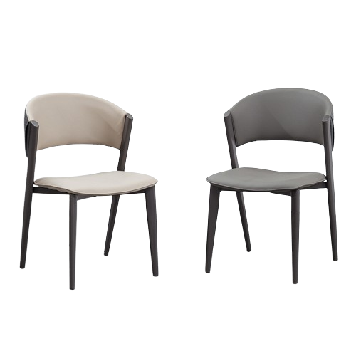 Upholstered Seat Metal Leg Modern Dining Chair