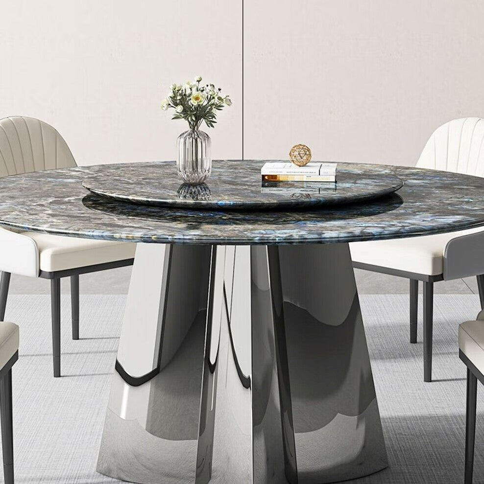 Ultra Modern Luxurious Round Shaped Dining Table With Lazy Susan