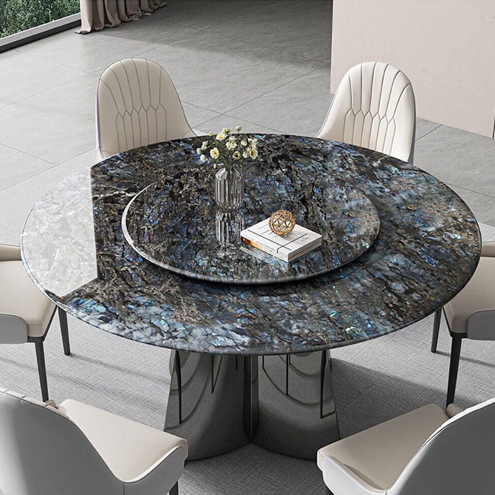 Ultra Modern Luxurious Round Shaped Dining Table With Lazy Susan