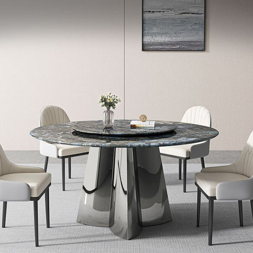 Ultra Modern Luxurious Round Shaped Dining Table With Lazy Susan