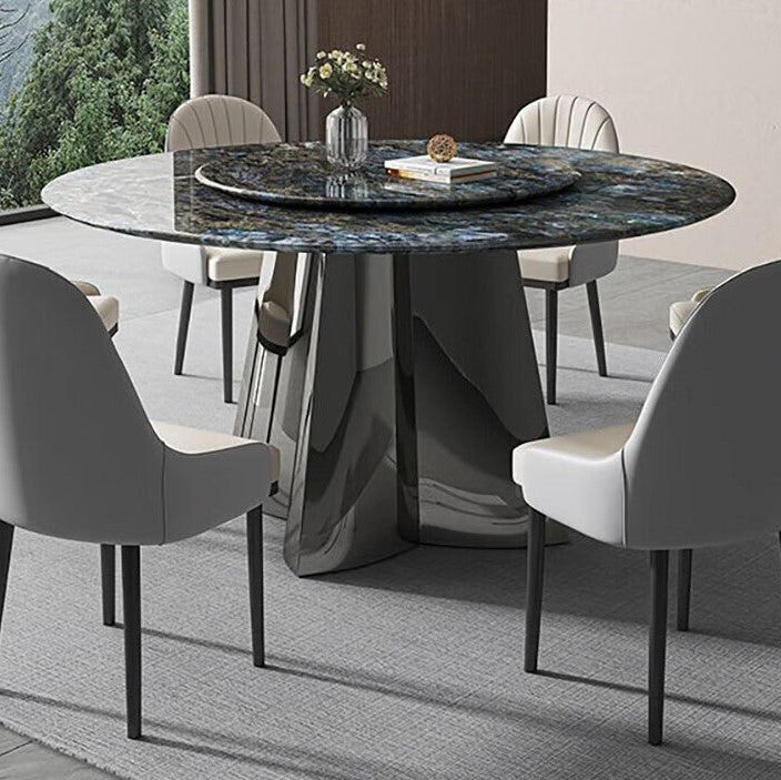 Ultra Modern Luxurious Round Shaped Dining Table With Lazy Susan
