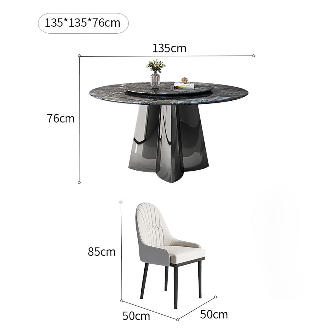Ultra Modern Luxurious Round Shaped Dining Table With Lazy Susan