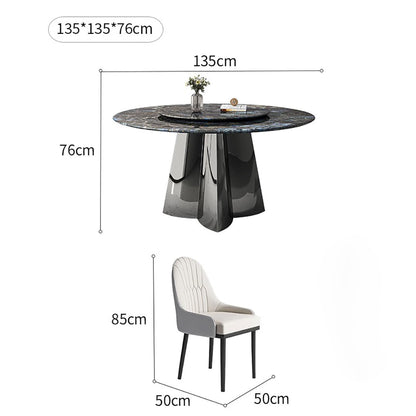 Ultra Modern Luxurious Round Shaped Dining Table With Lazy Susan