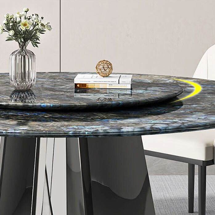 Ultra Modern Luxurious Round Shaped Dining Table With Lazy Susan