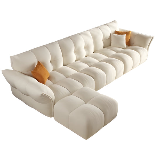 New modern sectional sleeper couch living room 5 seater sofa and ottoman for small space