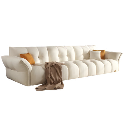 Indoor couch modular white fabric modular feather 5 seater sofa