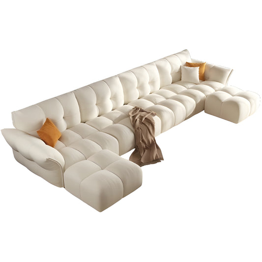 Modern bedroom u shape sectional corner 6 seater sofa with 2 ottomans