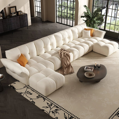 Modern bedroom u shape sectional corner 6 seater sofa with 2 ottomans