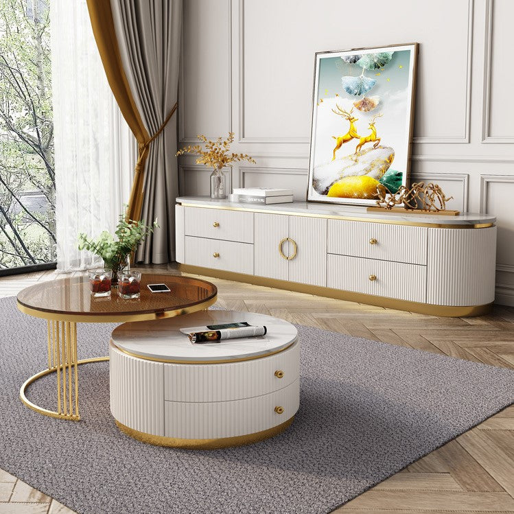 Ultra Modern Style Nesting Coffee Table and TV Stand