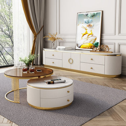 Ultra Modern Style Nesting Coffee Table and TV Stand