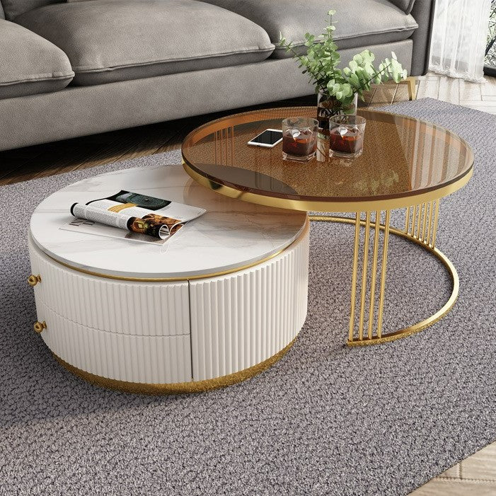 Ultra Modern Style Nesting Coffee Table and TV Stand