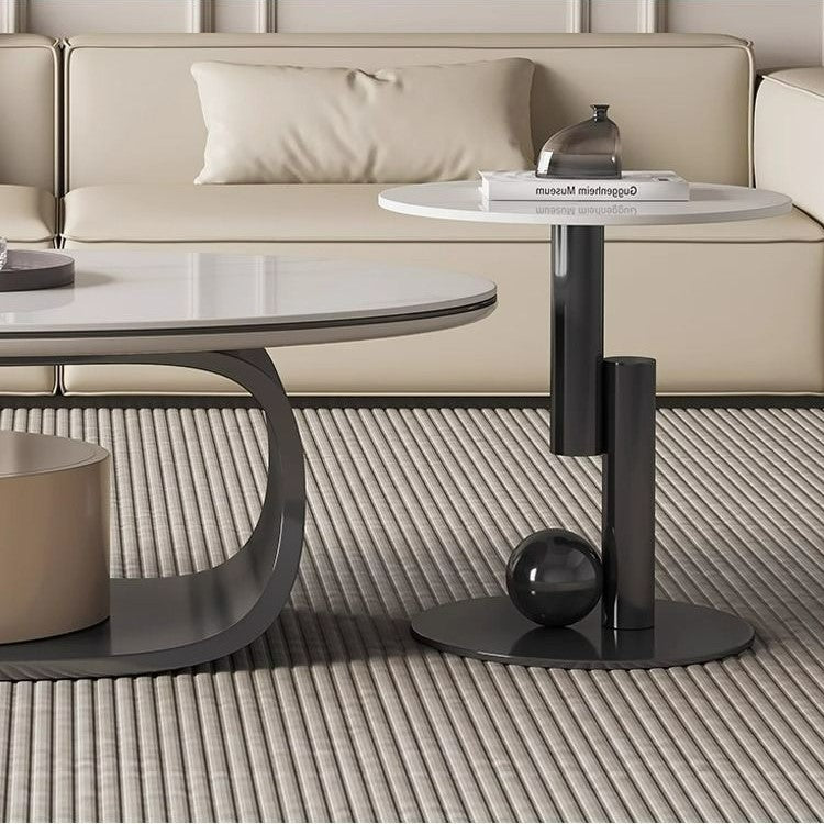 Elegant and Luxury Modern Oval Coffee Table And TV Stand