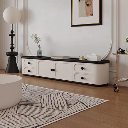 Wooden White Color Extendable TV Stand
