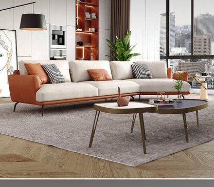 Italian Fabric Sectional Sofa with Chaise