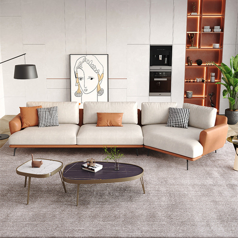 Italian Fabric Sectional Sofa with Chaise