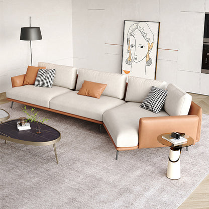 Italian Fabric Sectional Sofa with Chaise