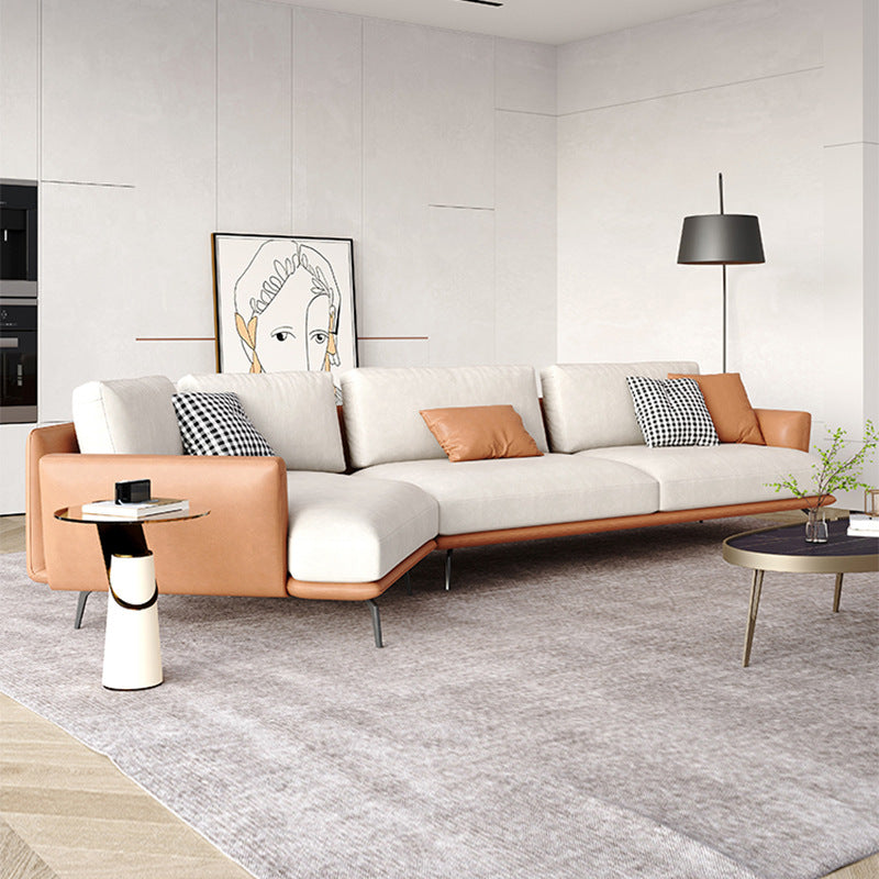 Italian Fabric Sectional Sofa with Chaise