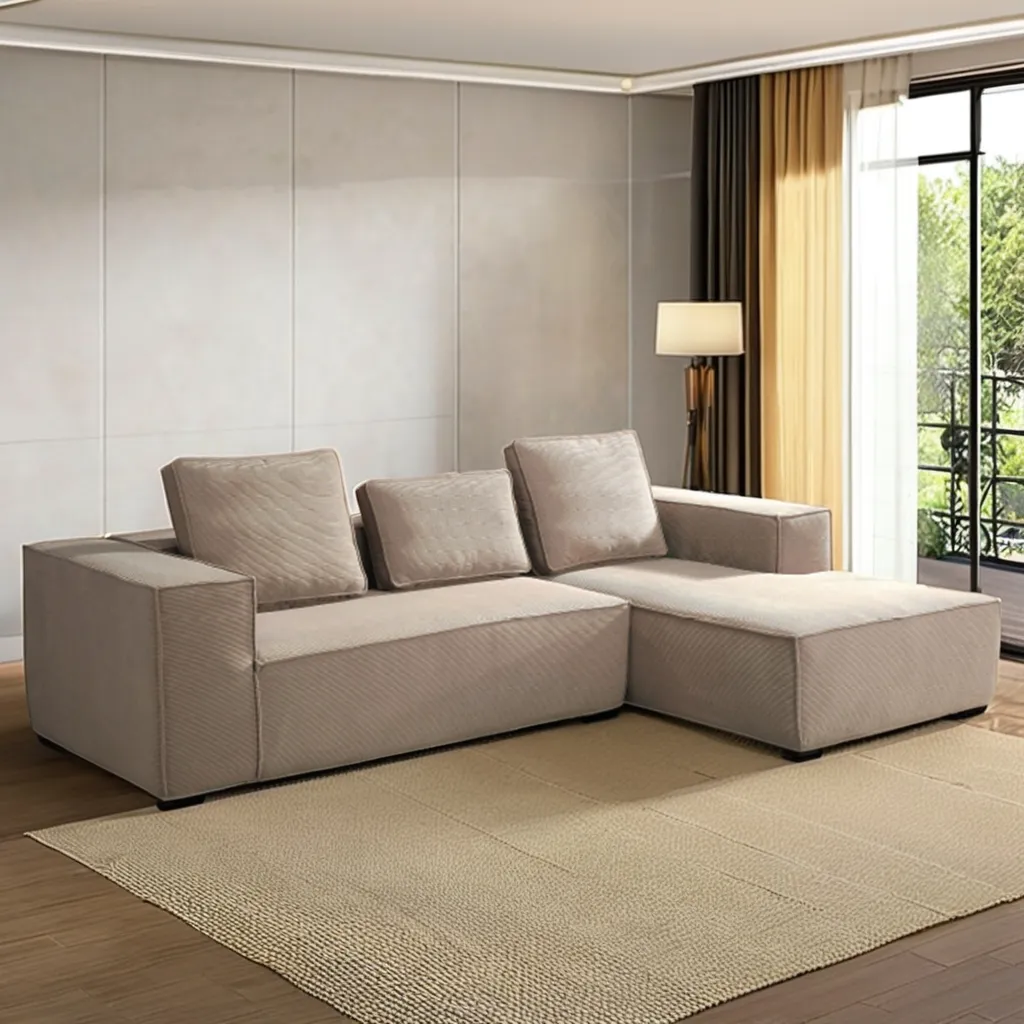 Cloudy Couch Modular Sectional Vaccum Compressed Fabric Sofa
