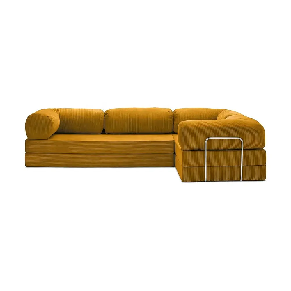 L Shape Modern Design Vacuum Compressed Packing Sofa Bed