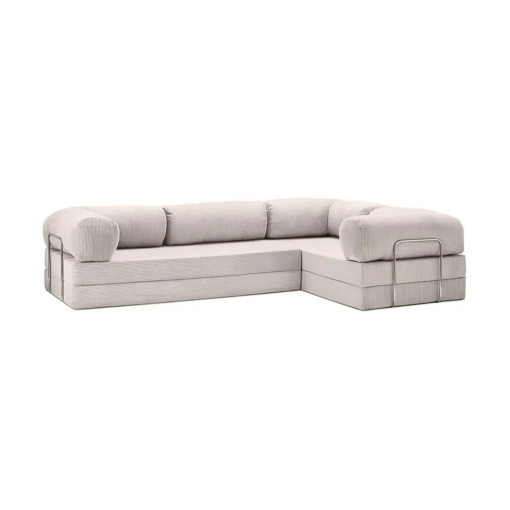 L Shape Modern Design Vacuum Compressed Packing Sofa Bed