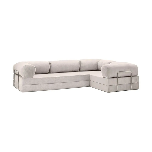 L Shape Modern Design Vacuum Compressed Packing Sofa Bed