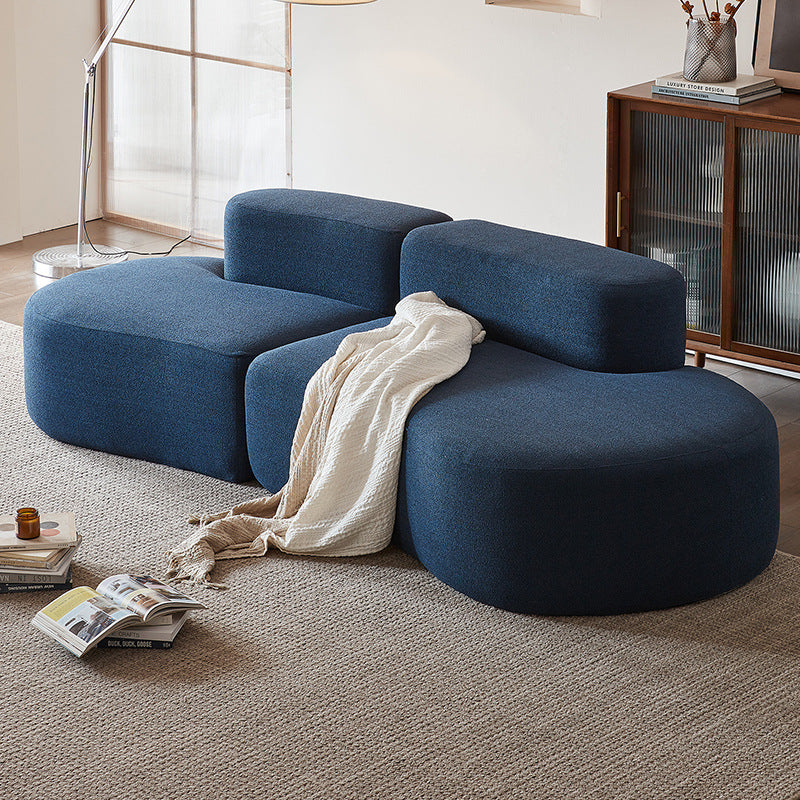Polymer Compressible Foam Boucle Fabric Single Sofa
