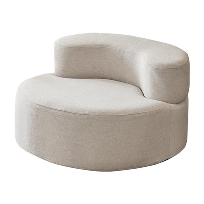 Polymer Compressible Foam Boucle Fabric Single Sofa