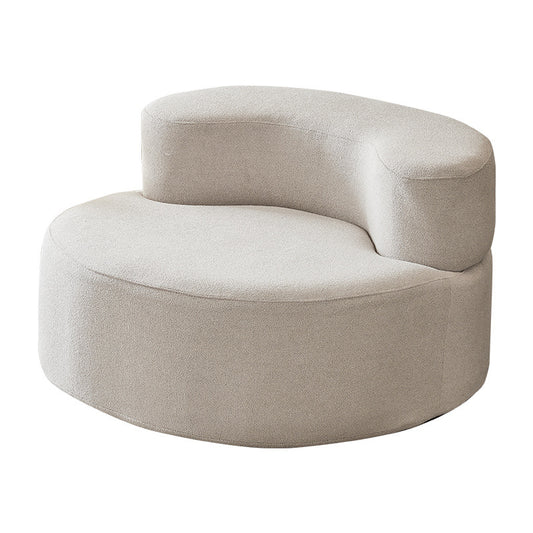 Polymer Compressible Foam Boucle Fabric Single Sofa
