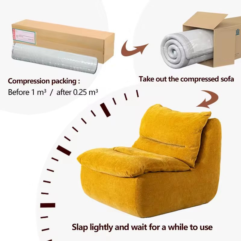 Vacuum Pack Compression Single Sofa in Box