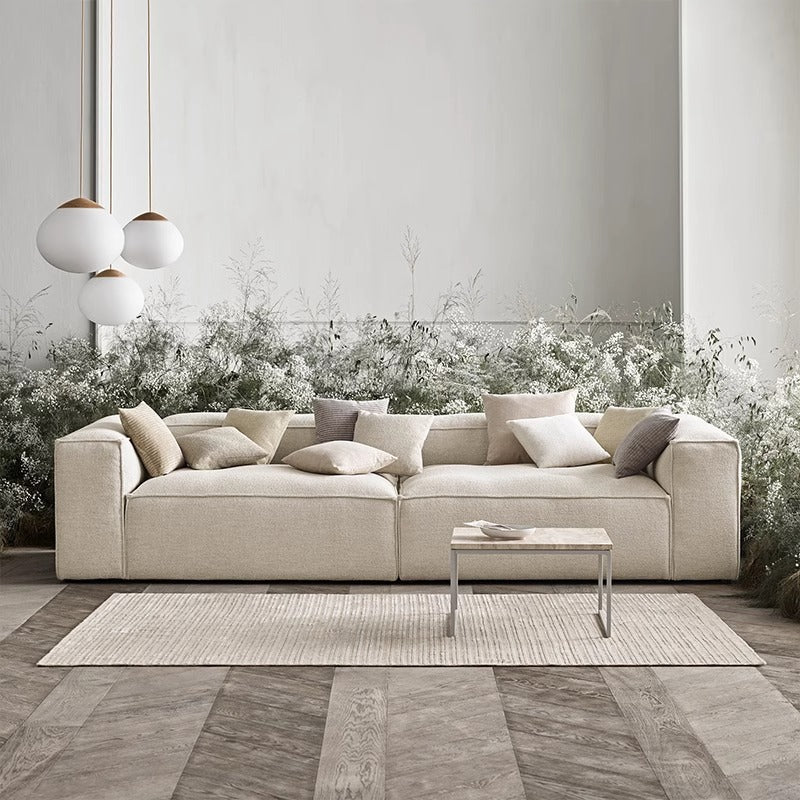 Vacuum Compression Tofu Block Fabric Sofa
