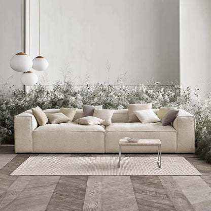 Vacuum Compression Tofu Block Fabric Sofa