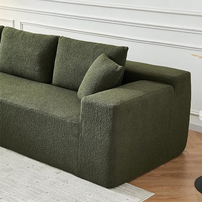 Small Apartment L Shape Vacuum Compression Fabric Sofa