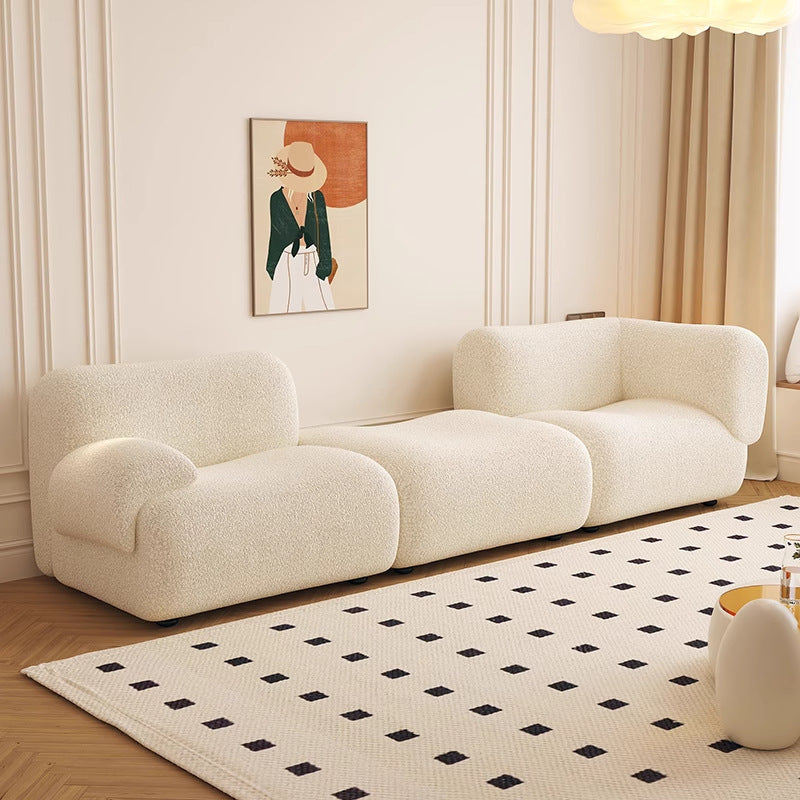 Modular Combination Sofa Boucle Fabric Compressed Sofa