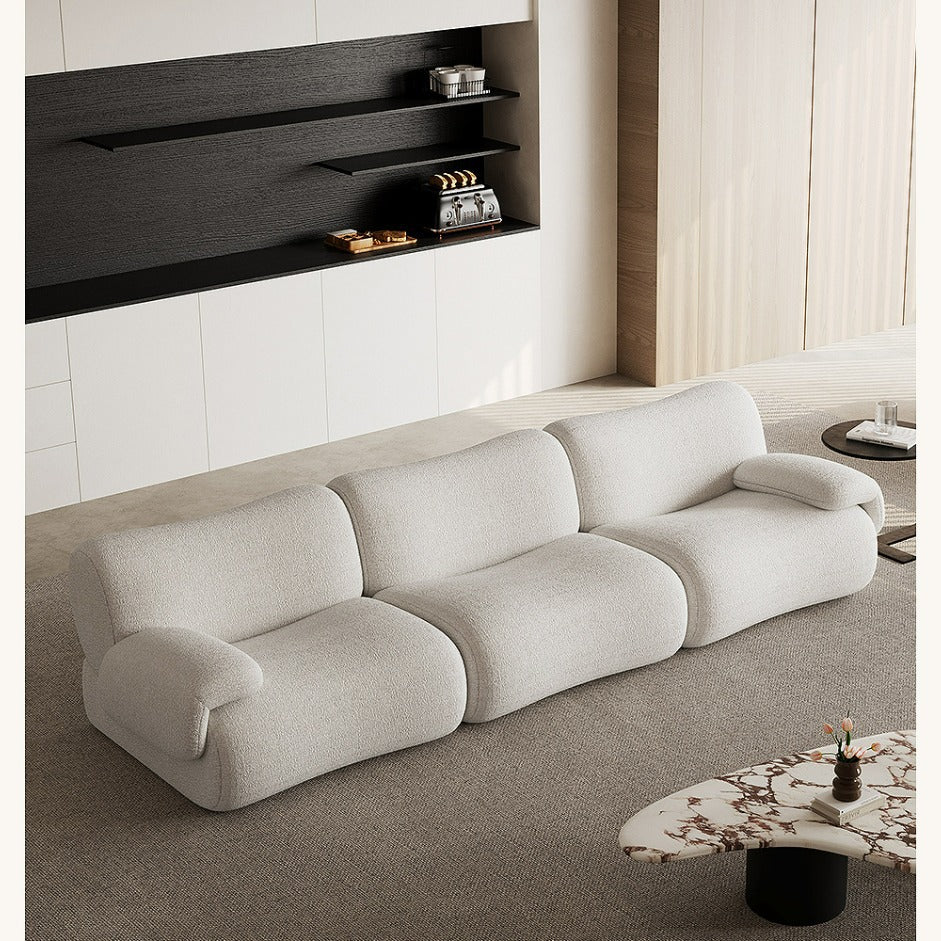 Modular Combination Sofa Boucle Fabric Compressed Sofa