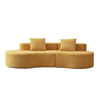 Polymer Compressible Foam Boucle Fabric Single Sofa