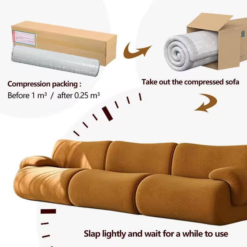 Vacuum Compressed D45 Sponge Compression Living Room Sofa