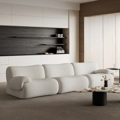 Modular Combination Sofa Boucle Fabric Compressed Sofa