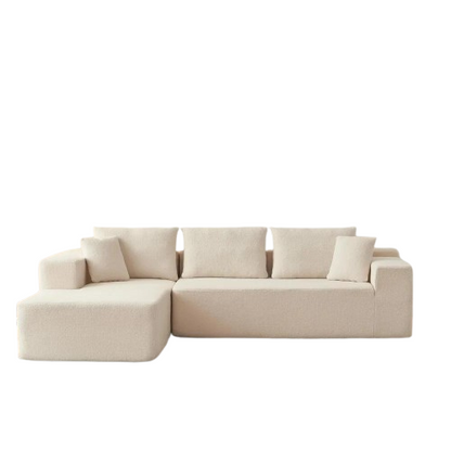 L-shape Living Room Fabric Compressed Sofa