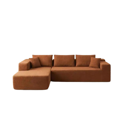 Fabric Corner Sectional Compression 3-Seater Sofa with Chaise