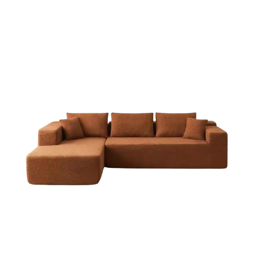 Fabric Corner Sectional Compression 3-Seater Sofa with Chaise