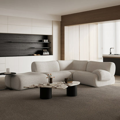 Modular Combination Sofa Boucle Fabric Compressed Sofa