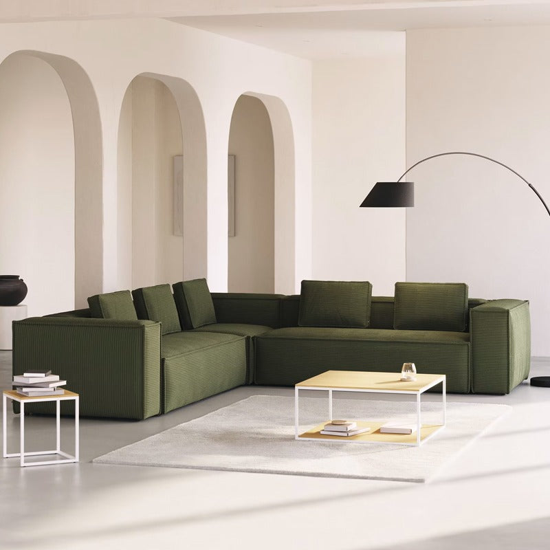 Modern Vacuum Compressed Height Density Sponge Modular Tofu Sofa