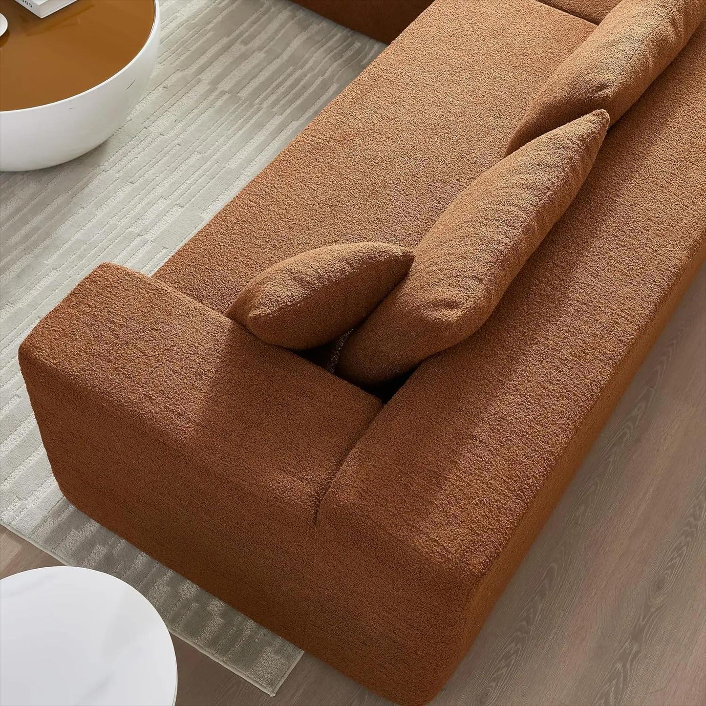 Fabric Corner Sectional Compression 3-Seater Sofa with Chaise
