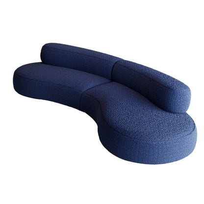 Polymer Compressible Foam Boucle Fabric Single Sofa