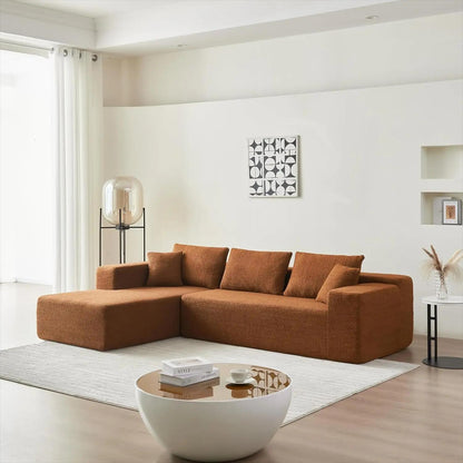 Fabric Corner Sectional Compression 3-Seater Sofa with Chaise