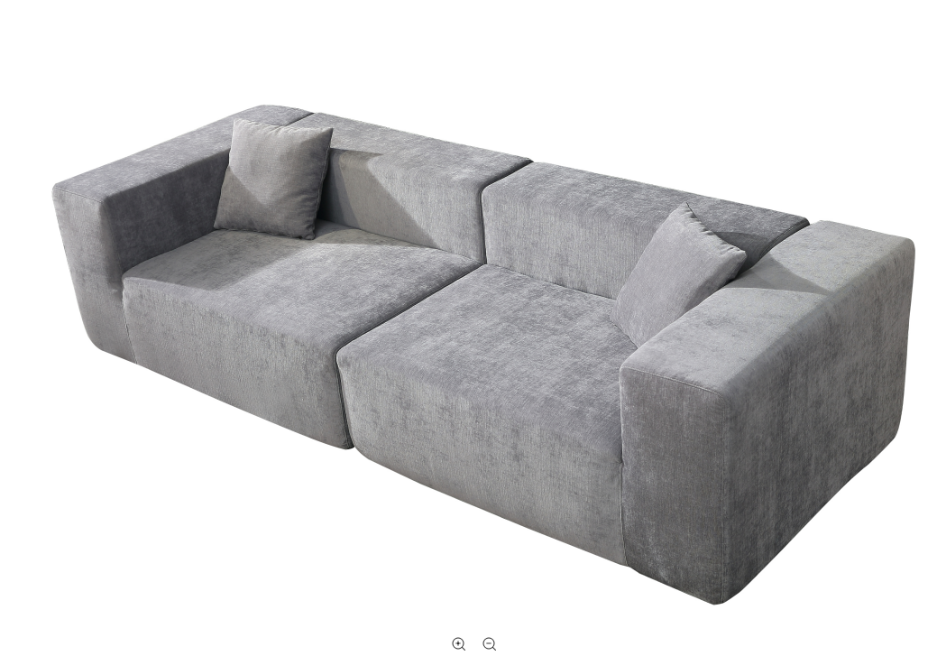 Straight Row Vacuum Compression Corduroy 2 Seater Sofa