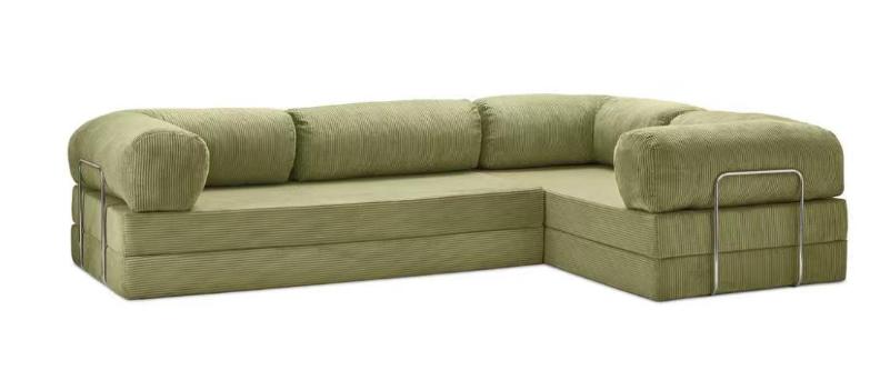 L Shape Modern Design Vacuum Compressed Packing Sofa Bed