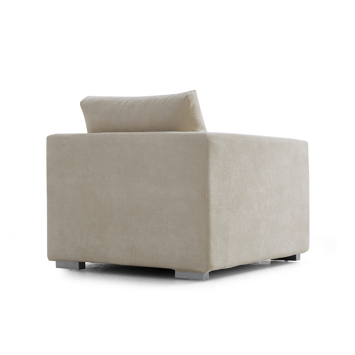 Aalto Fresh Beige Upholstered Linen Fabric Armchair